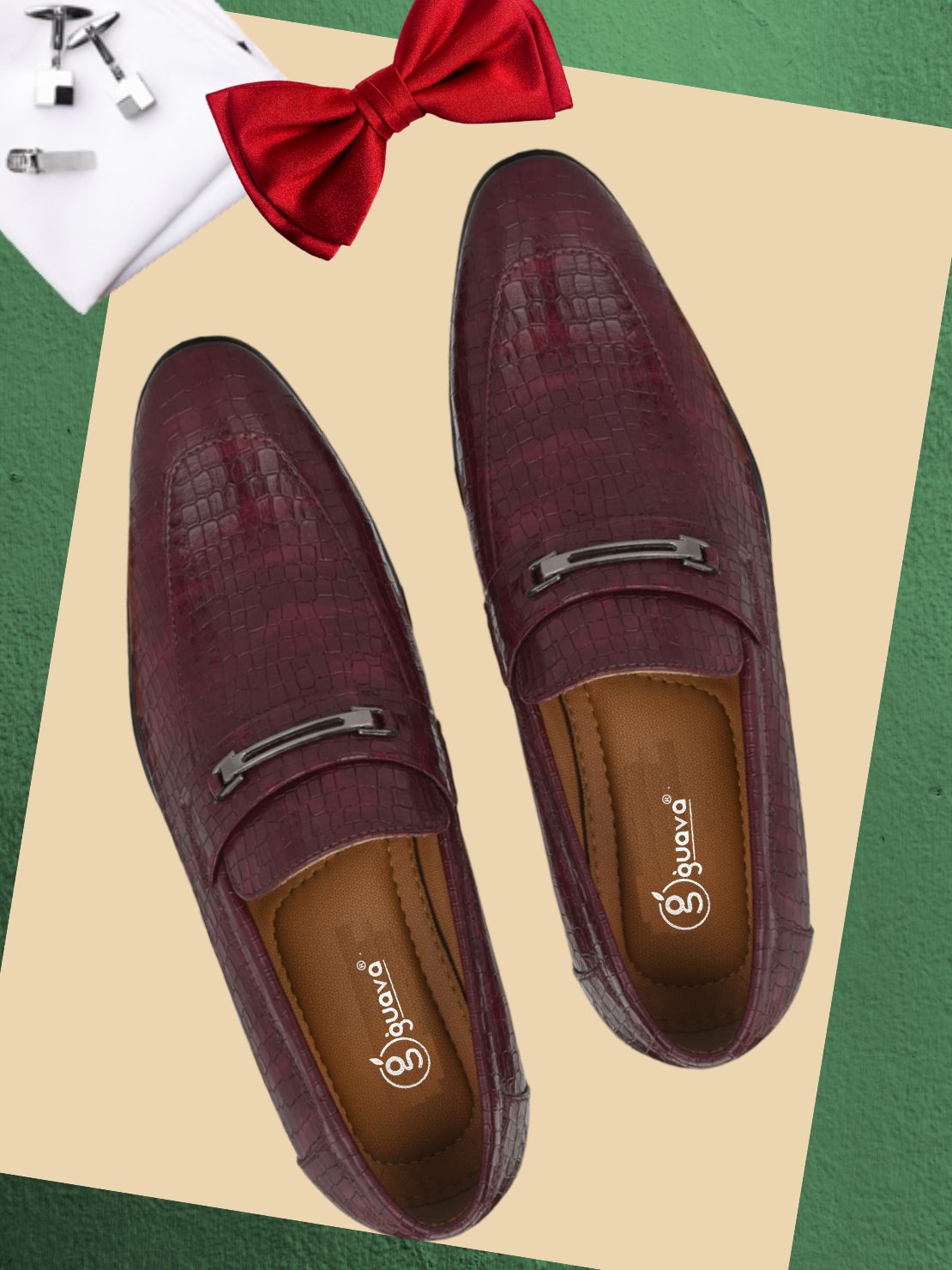 Textured Slip-On Formal Shoes