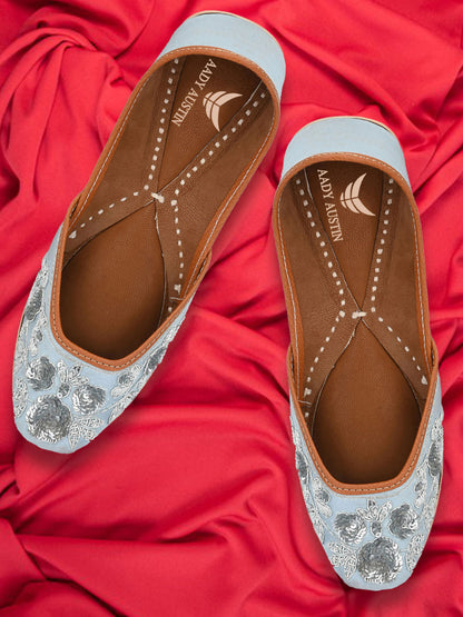 Aady Austin Women Ash Trendy Ethnic Jutti Mojris (AUSF19043)