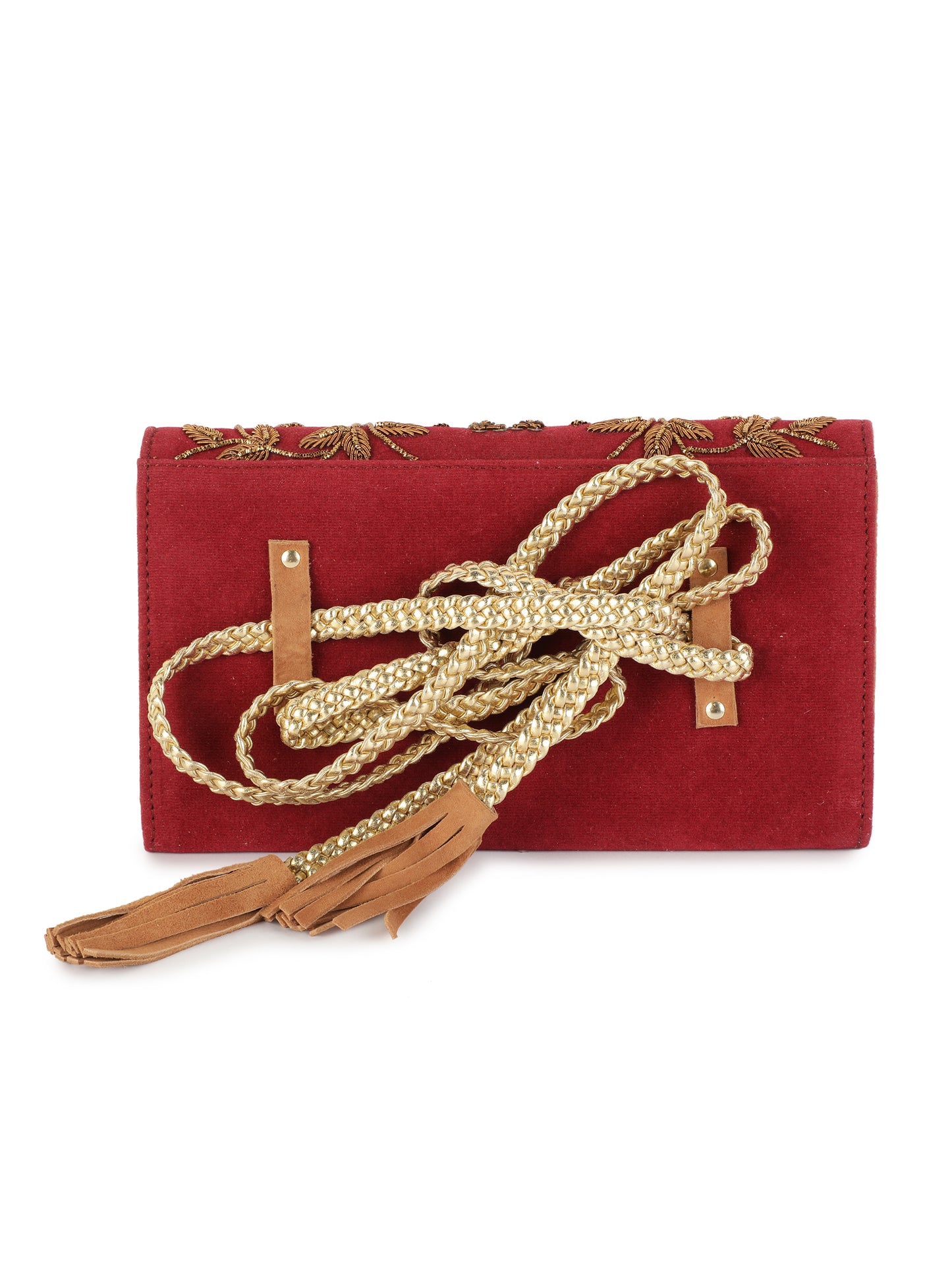 Aady Austin Women's Hand Embrodiered Party Wear long strap Clutch (AUSFC22002)