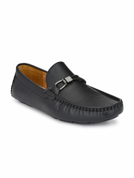 Guava Men's Black Stylish Slip On Driving Loafers (GV15JA669)