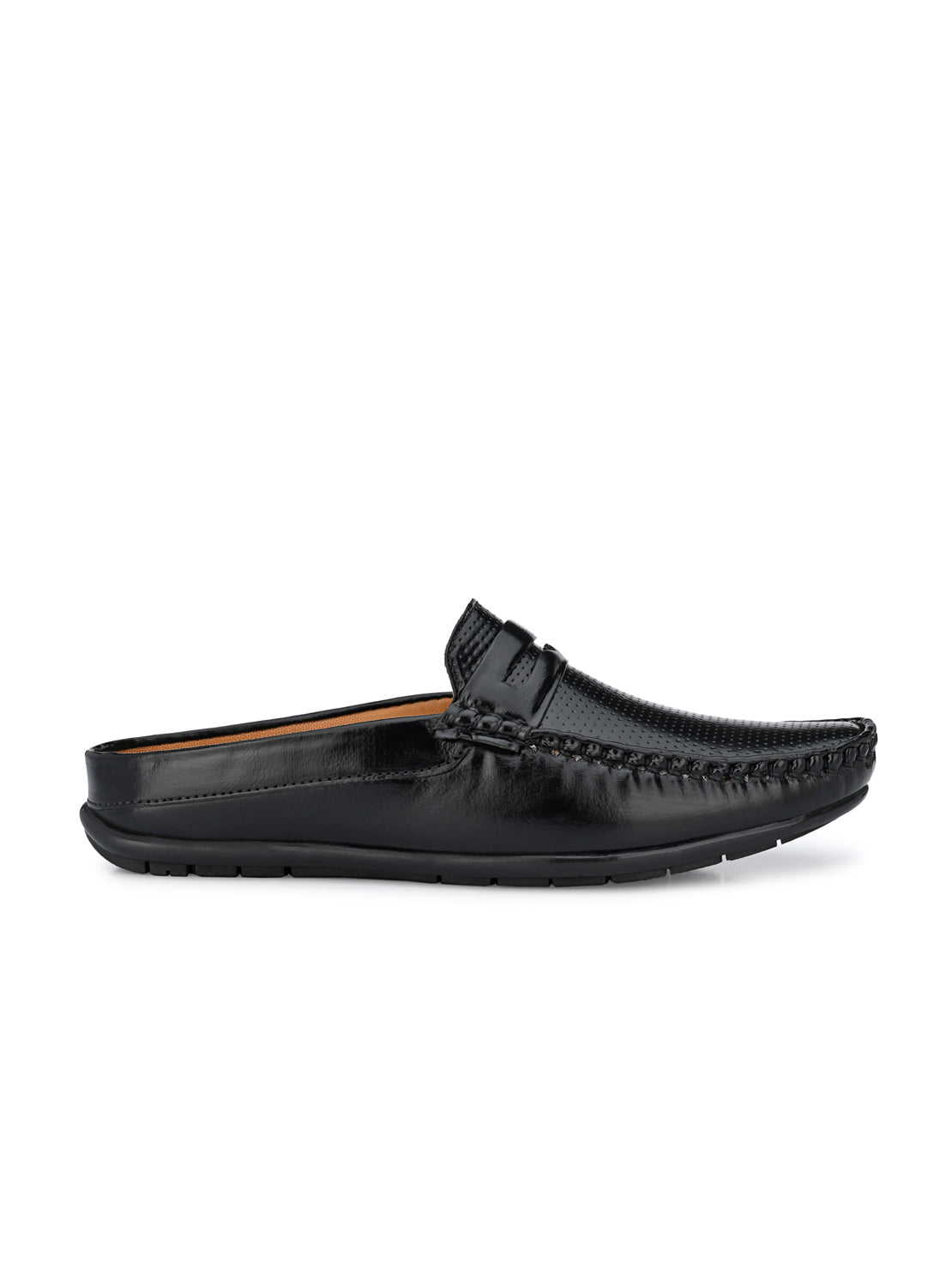 Guava Men's Black Casual Mule Slip On Loafers (GV15JA726)