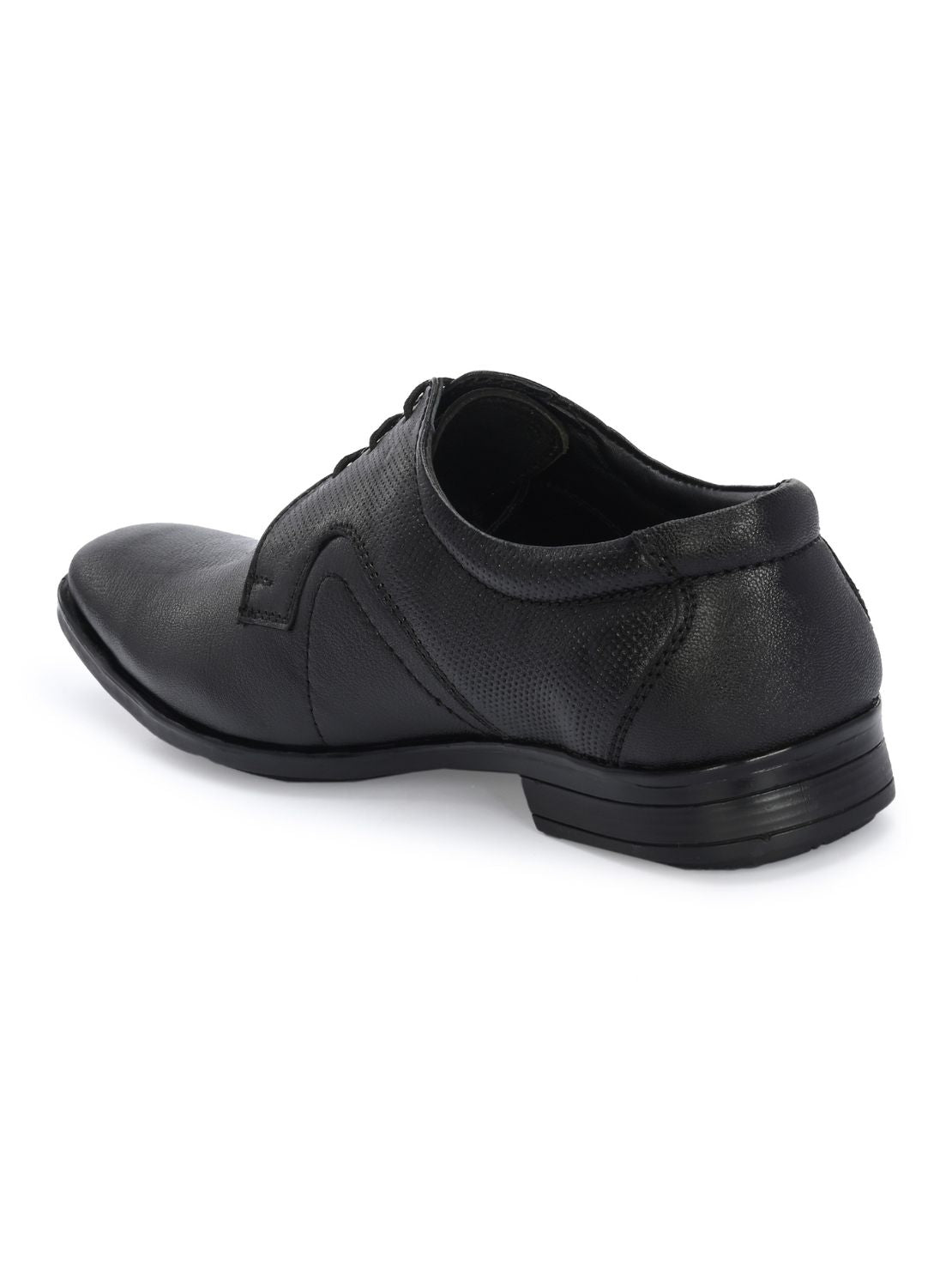 Guava Men's Black Leather Derby Formal Shoes Lace-Up GV15JA871