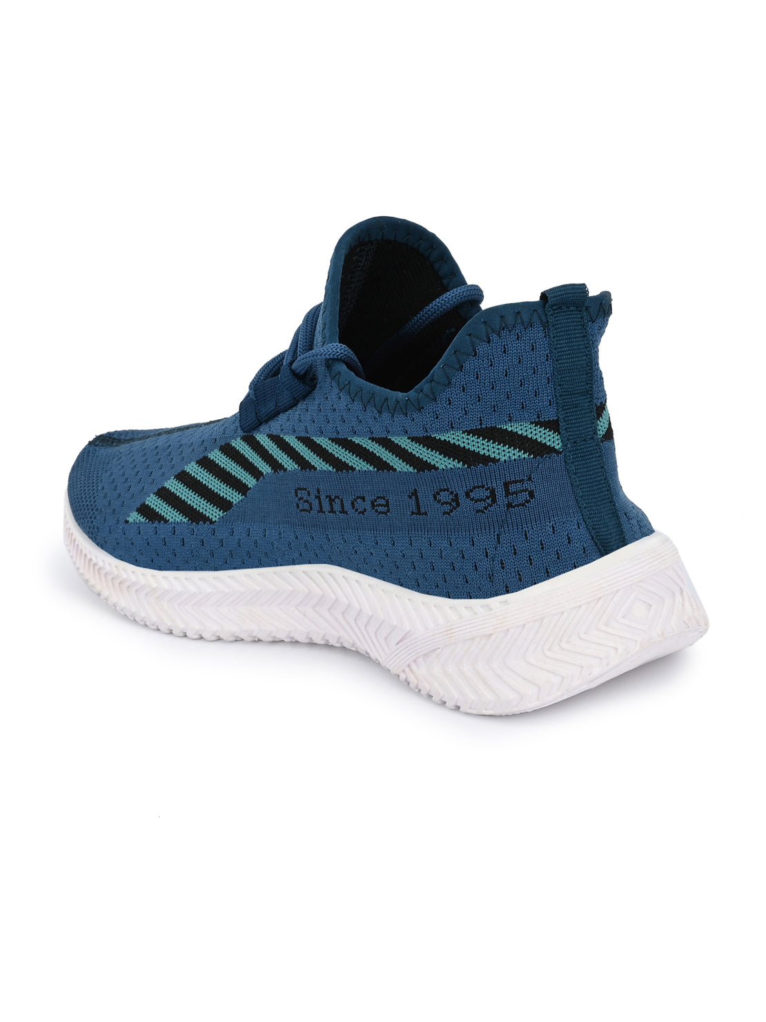 Hirolas® Men's Blue Knitted Running/Walking/Gym Lace Up Sport Shoes (HRL2038BLU)