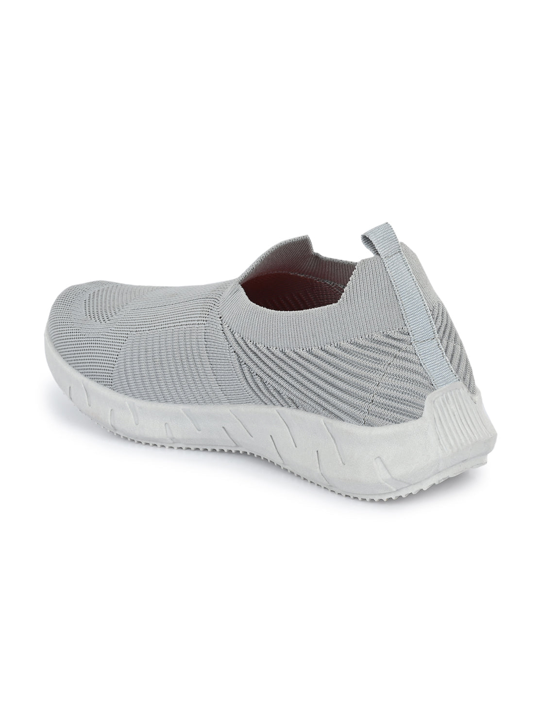 Hirolas® Men's Grey Knitted Running/Walking/Gym Slip On Sport Shoes (HRL2048GRY)