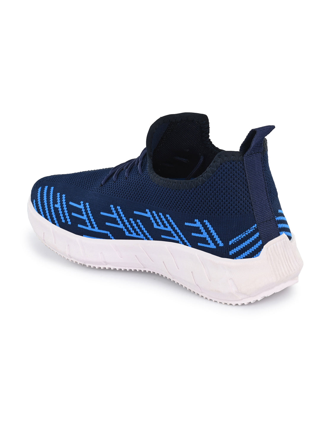 Hirolas® Men's Blue Knitted Running/Walking/Gym Lace Up Sport Shoes (HRL2049BLU)