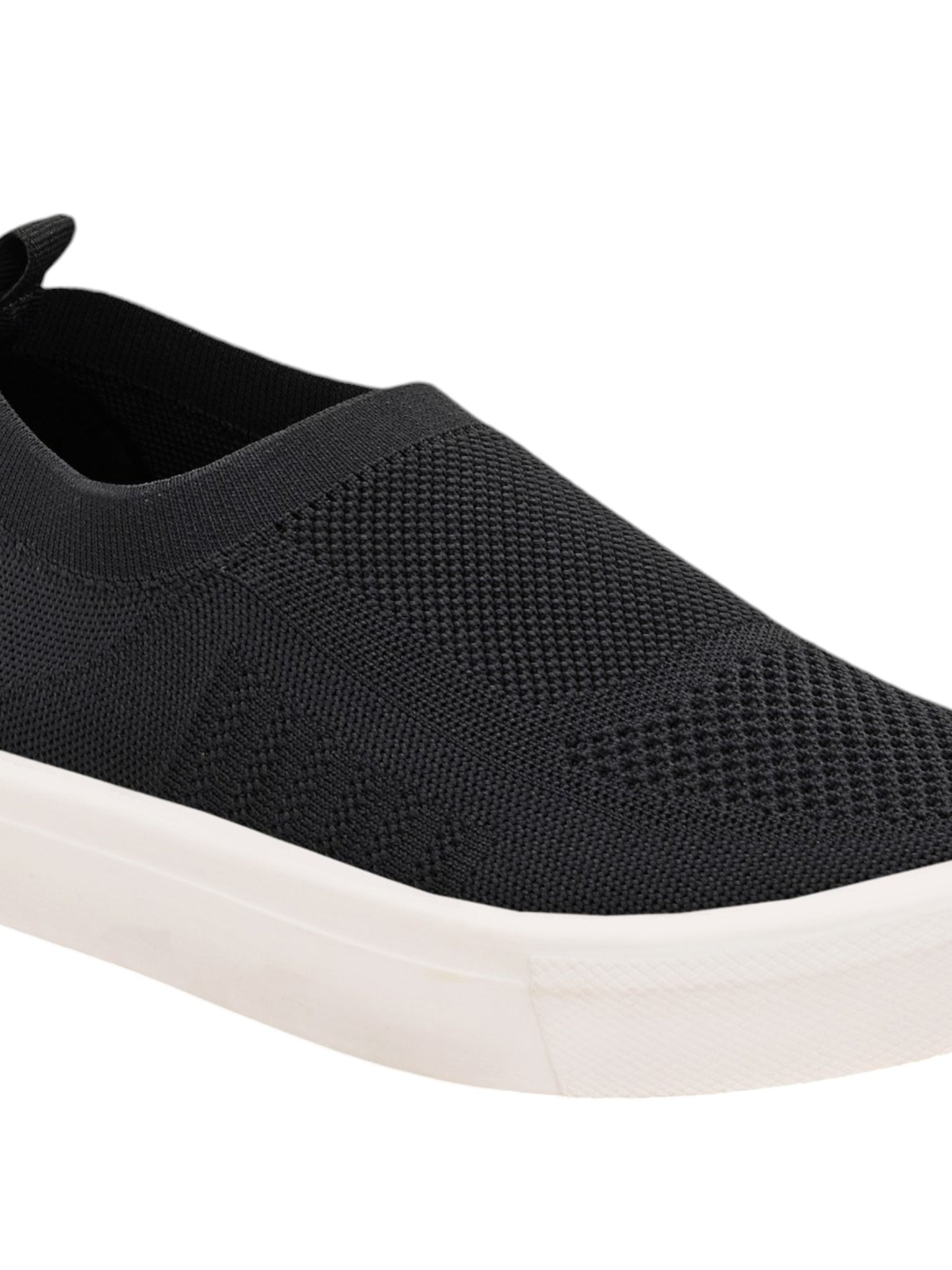 Hirolas® Men's Casual Knitted Slip-On Sneaker - Black -HRL2083BLK