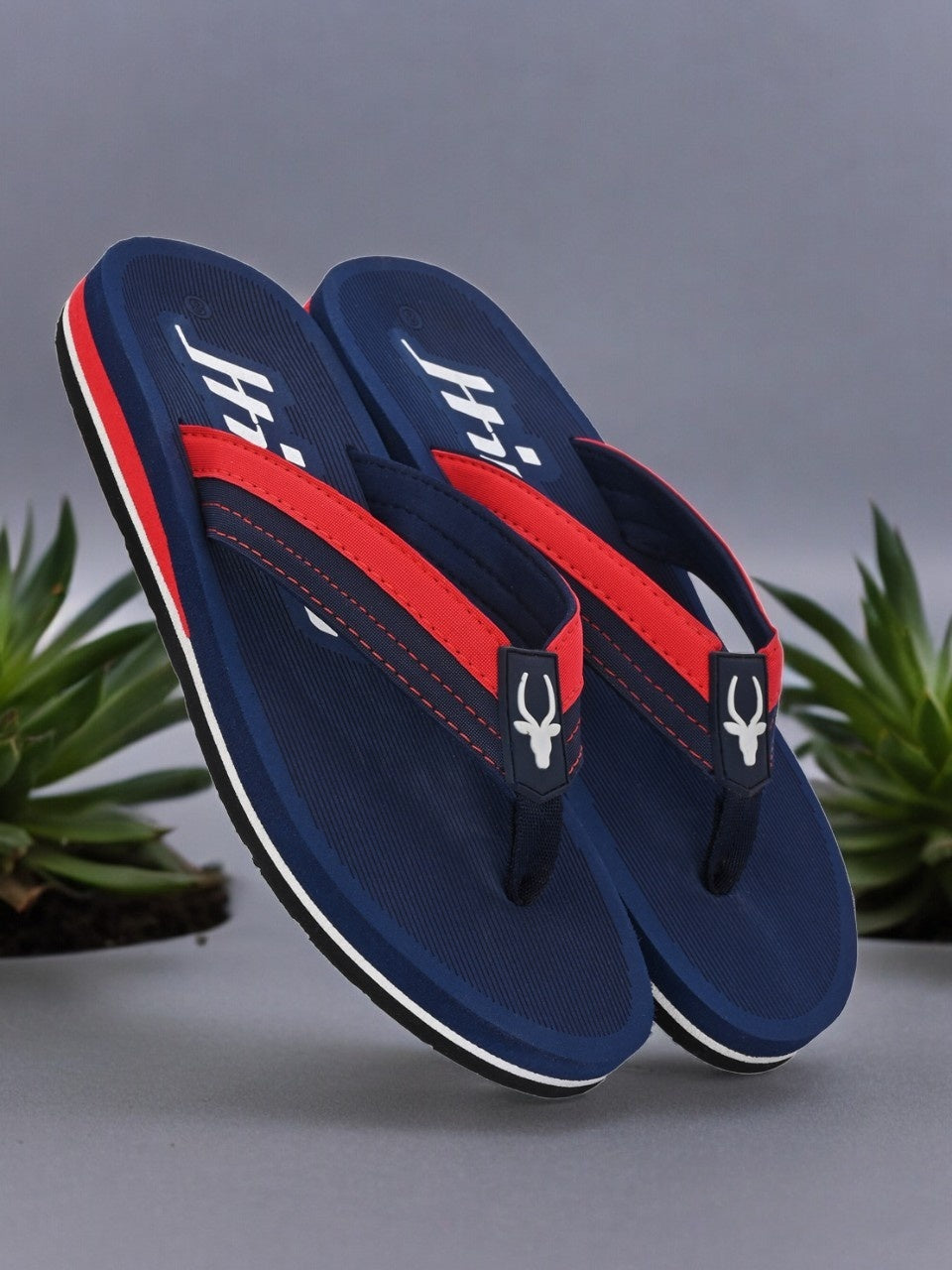 Hirolas® Men's|Comfortable Ligh-Weight Fashionable  Flip-Flops /Slippers. HROFF31BLU