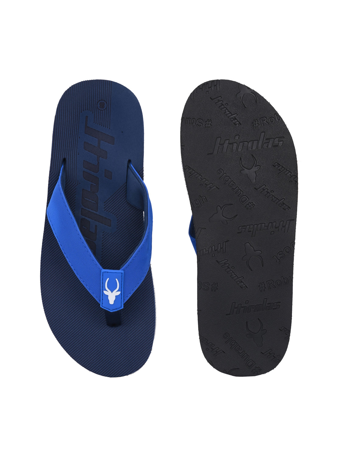 Hirolas® Men's|Comfortable Ligh-Weight Fashionable Slippers/ Flip-Flops HROFF32BLU