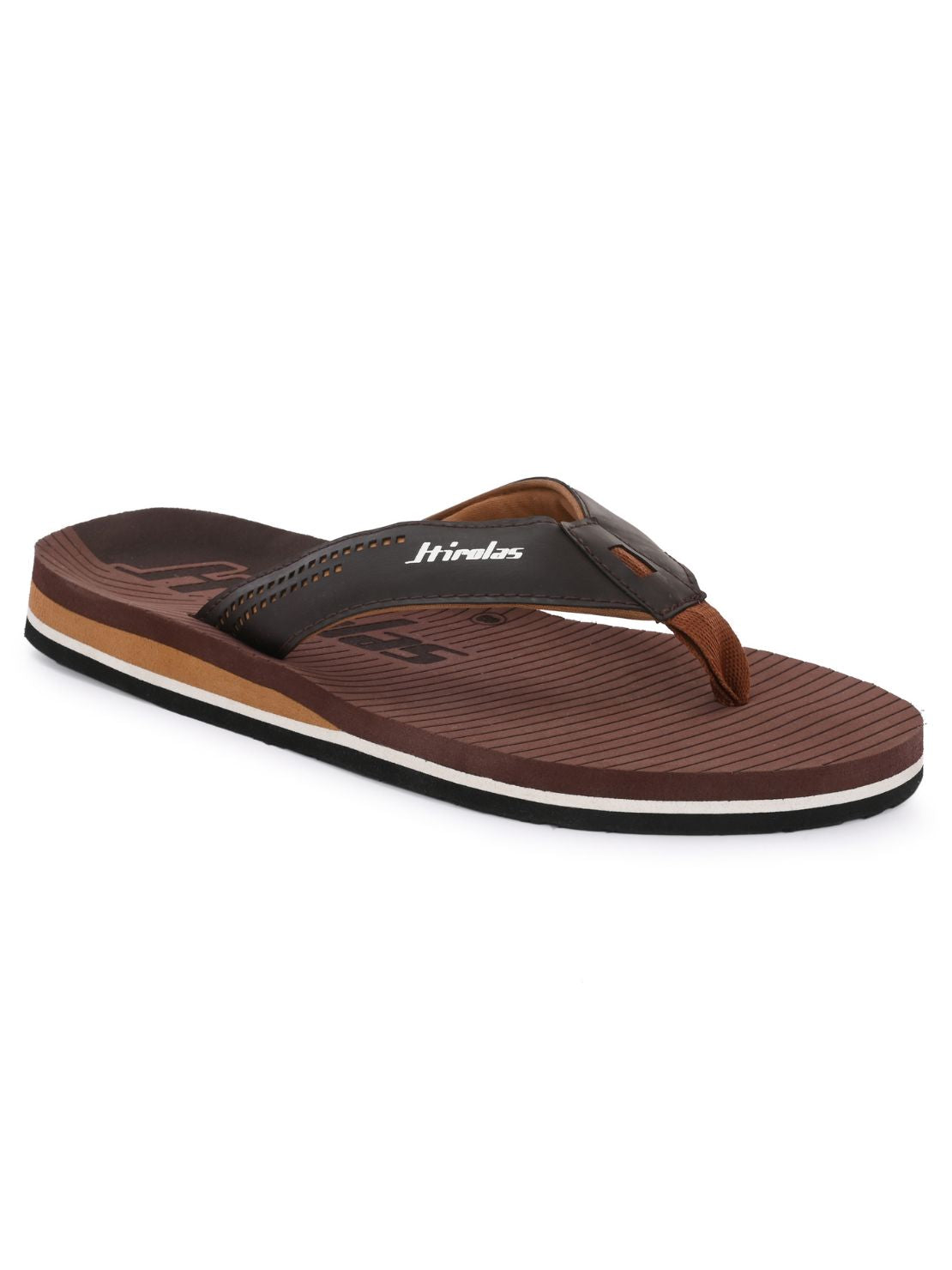 Hirolas® Men's |Comfortable Ligh-Weight Fashionable Flip-Flops HROFF35BRN