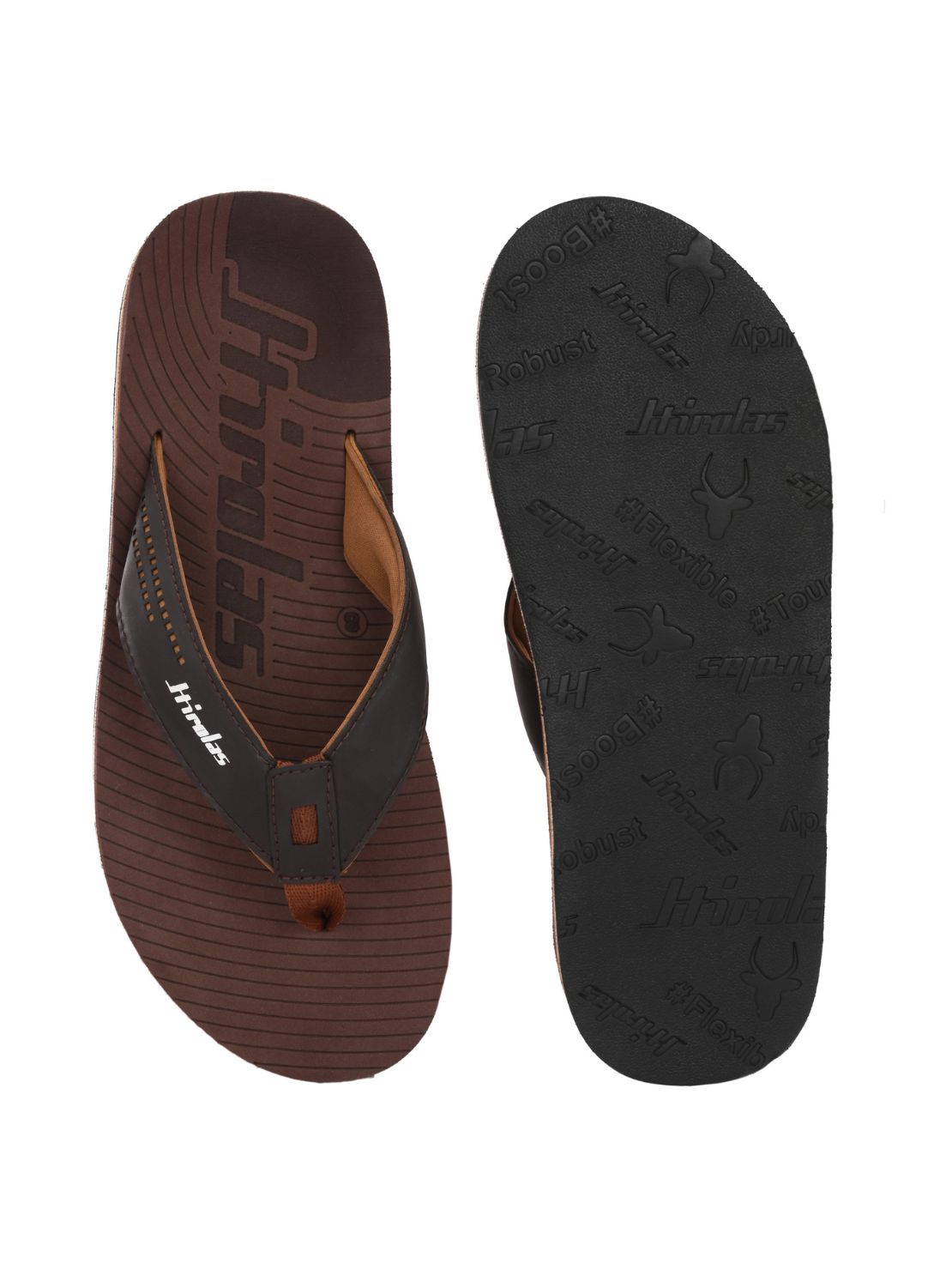 Hirolas® Men's |Comfortable Ligh-Weight Fashionable Flip-Flops HROFF35BRN