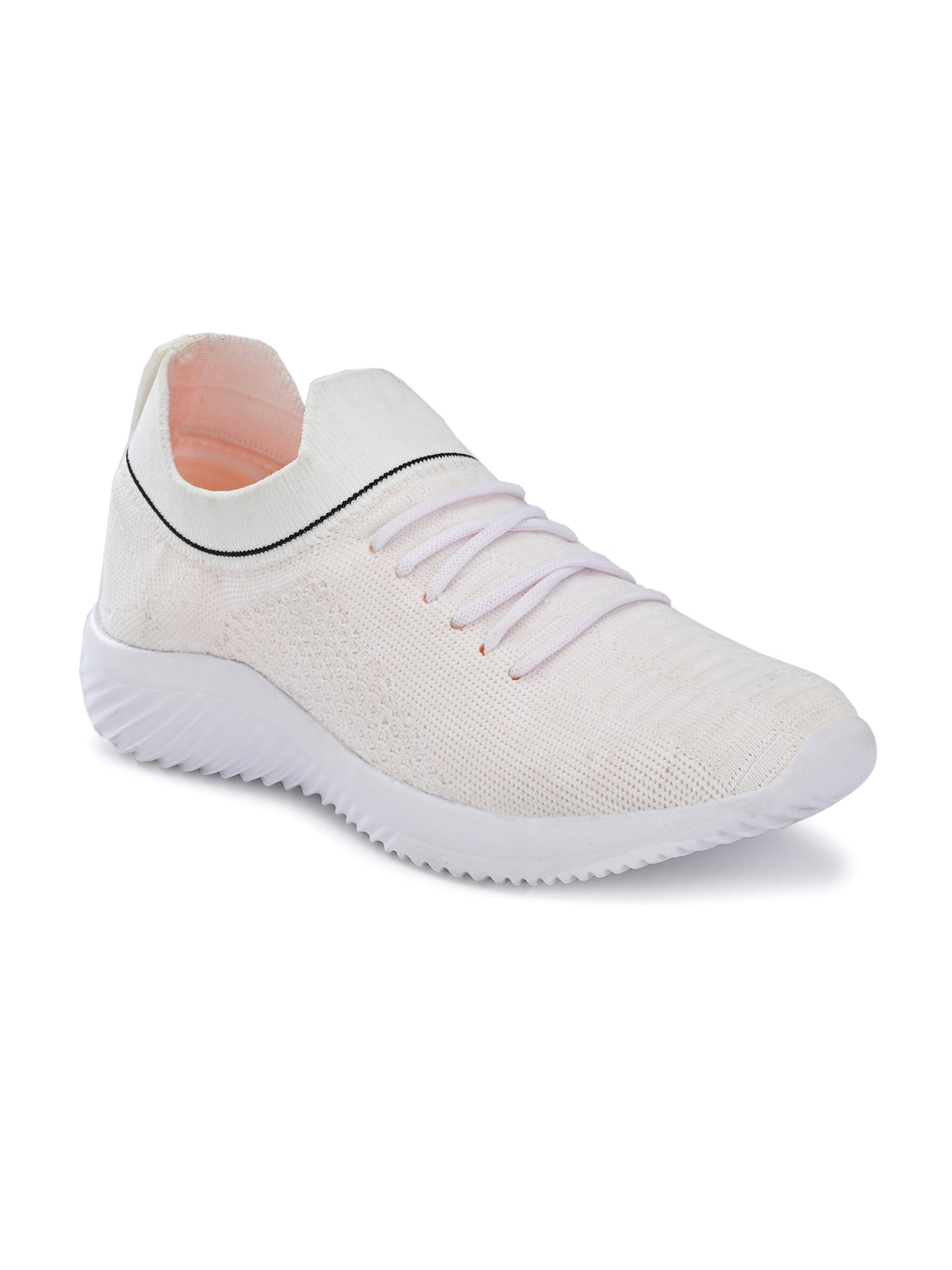 Hirolas® Women White Casual Running Walking Jogging Gym comfortable Athletic Lace-Up Sports_Shoes (HRLWF01WHT)